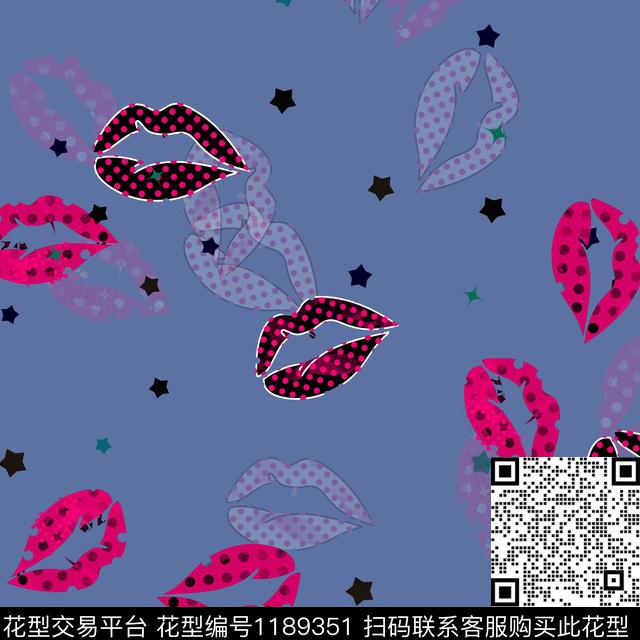 几何大牌风卡通数码印花华亿平台下载（图片编号: 1189351） - 瓦栏（Walan）