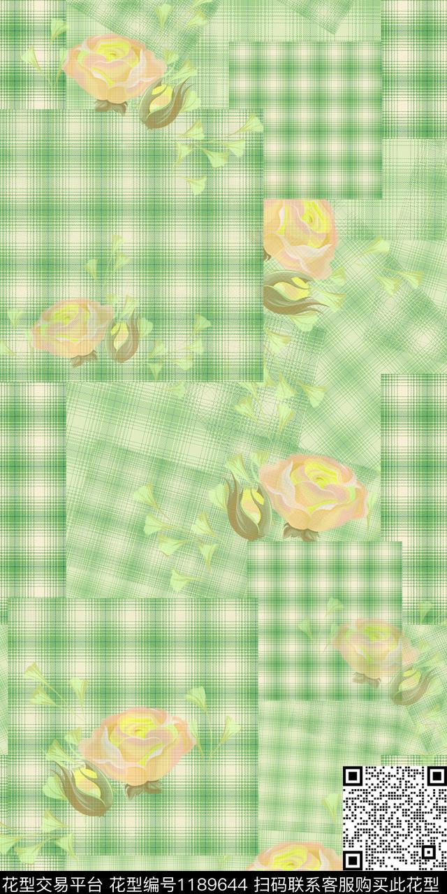 女装几何花卉数码印花华亿平台下载（图片编号: 1189644） - 瓦栏（Walan）