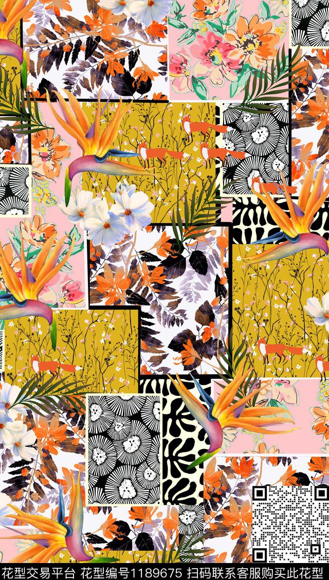 男装文艺大牌风数码印花华亿平台下载（图片编号: 1189675） - 瓦栏（Walan）