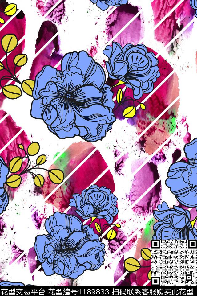 休闲花卉印花数码印花华亿平台下载（图片编号: 1189833） - 瓦栏（Walan）