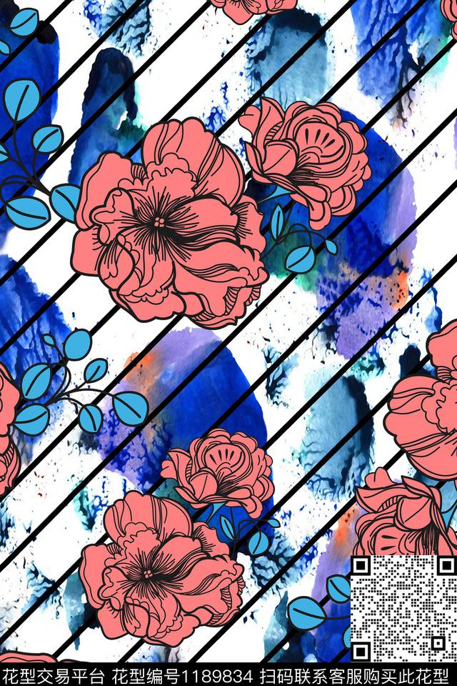 休闲花卉印花数码印花华亿平台下载（图片编号: 1189834） - 瓦栏（Walan）