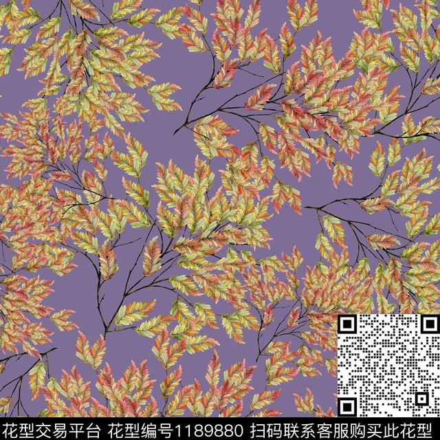 数码华亿平台手绘花卉数码印花华亿平台下载（图片编号: 1189880） - 瓦栏（Walan）