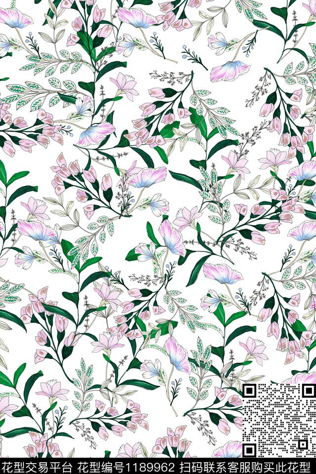 数码华亿平台花卉小碎花数码印花华亿平台下载（图片编号: 1189962） - 瓦栏（Walan）