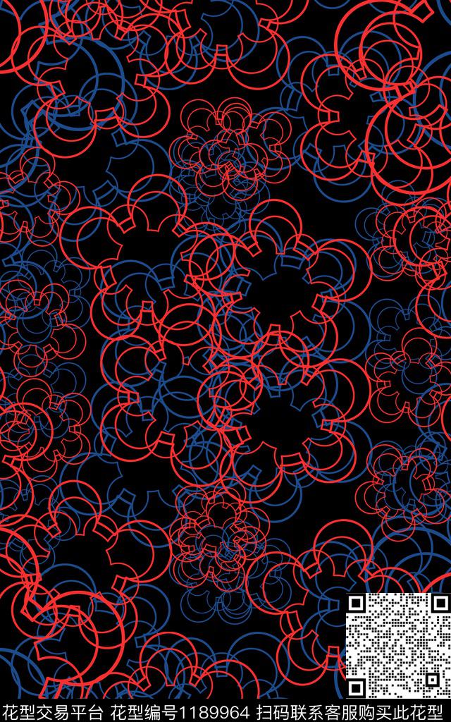 女装几何花卉裙数码印花华亿平台下载（图片编号: 1189964） - 瓦栏（Walan）