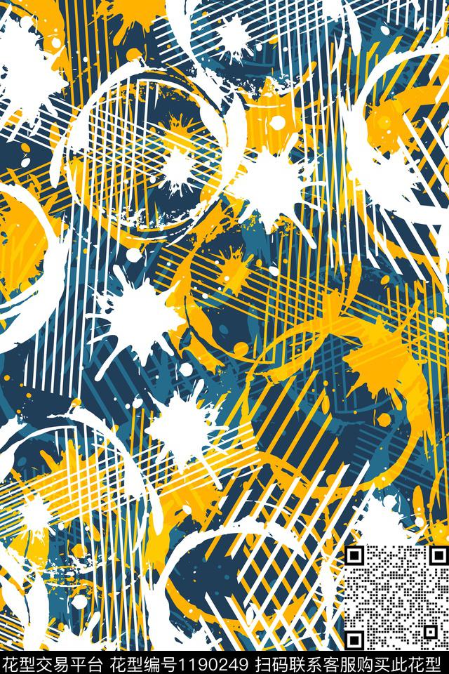 男装休闲潮牌传统印花华亿平台下载（图片编号: 1190249） - 瓦栏（Walan）