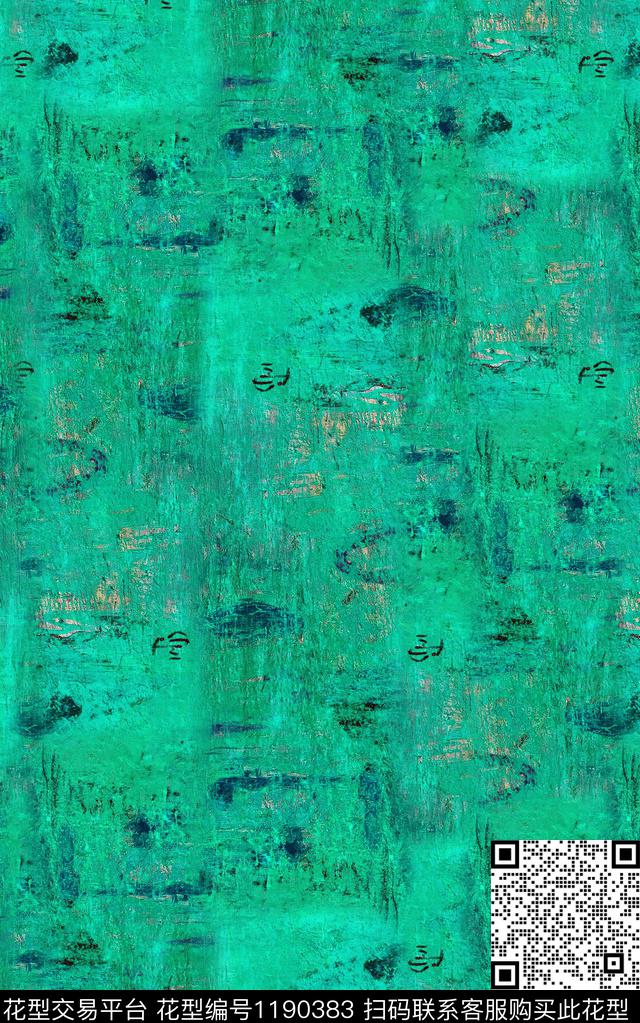 抽象棉麻笔触数码印花华亿平台下载（图片编号: 1190383） - 瓦栏（Walan）