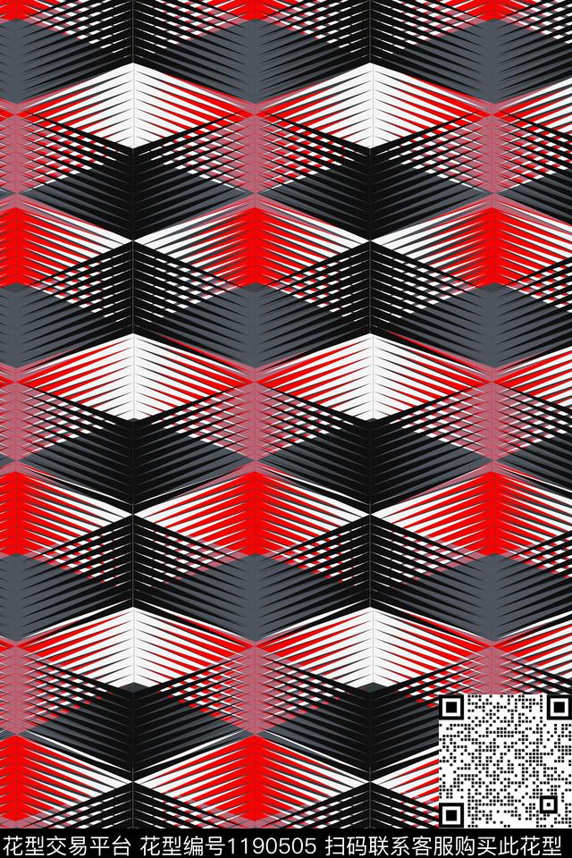 男装休闲几何传统印花华亿平台下载（图片编号: 1190505） - 瓦栏（Walan）