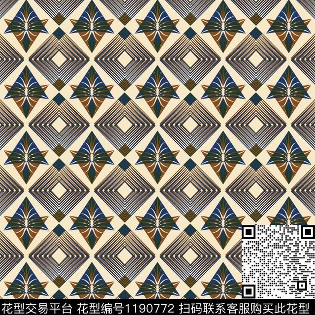 数码华亿平台男装几何数码印花华亿平台下载（图片编号: 1190772） - 瓦栏（Walan）