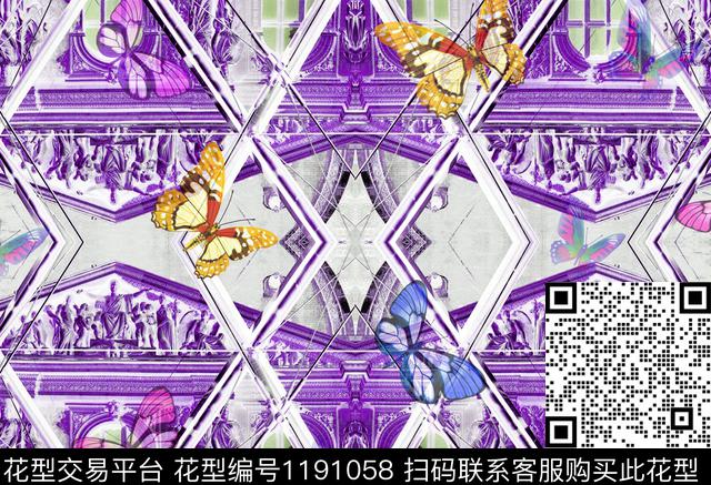 数码华亿平台花卉大牌风数码印花华亿平台下载（图片编号: 1191058） - 瓦栏（Walan）