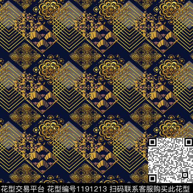 数码华亿平台男装几何数码印花华亿平台下载（图片编号: 1191213） - 瓦栏（Walan）