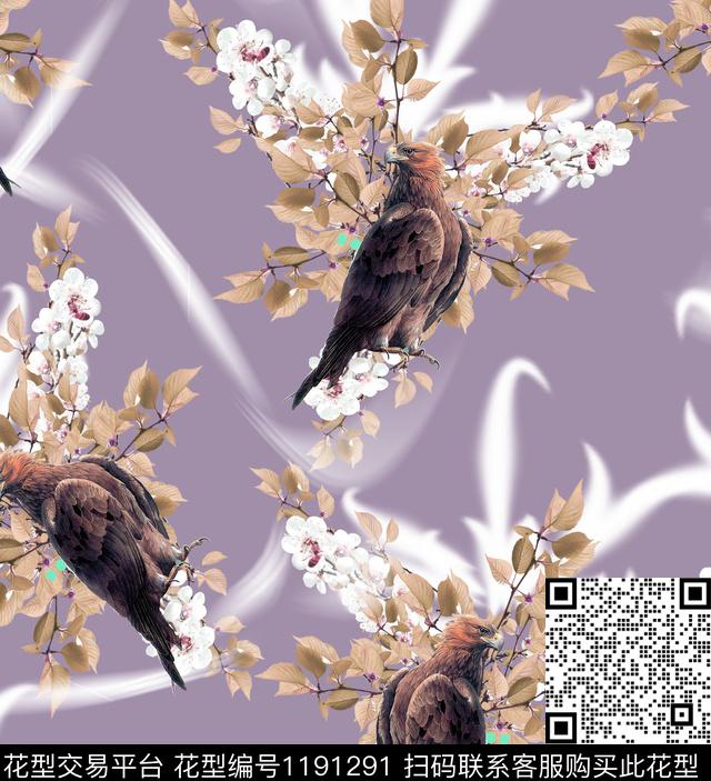 数码华亿平台清爽底花卉花卉数码印花华亿平台下载（图片编号: 1191291） - 瓦栏（Walan）