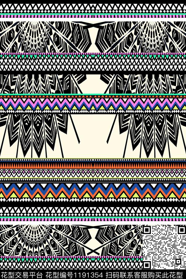 数码华亿平台波浪纹黑白条纹数码印花华亿平台下载（图片编号: 1191354） - 瓦栏（Walan）