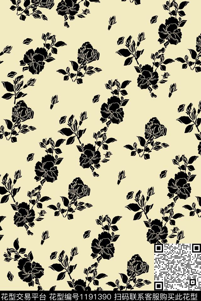 花卉小碎花小清新传统印花华亿平台下载（图片编号: 1191390） - 瓦栏（Walan）
