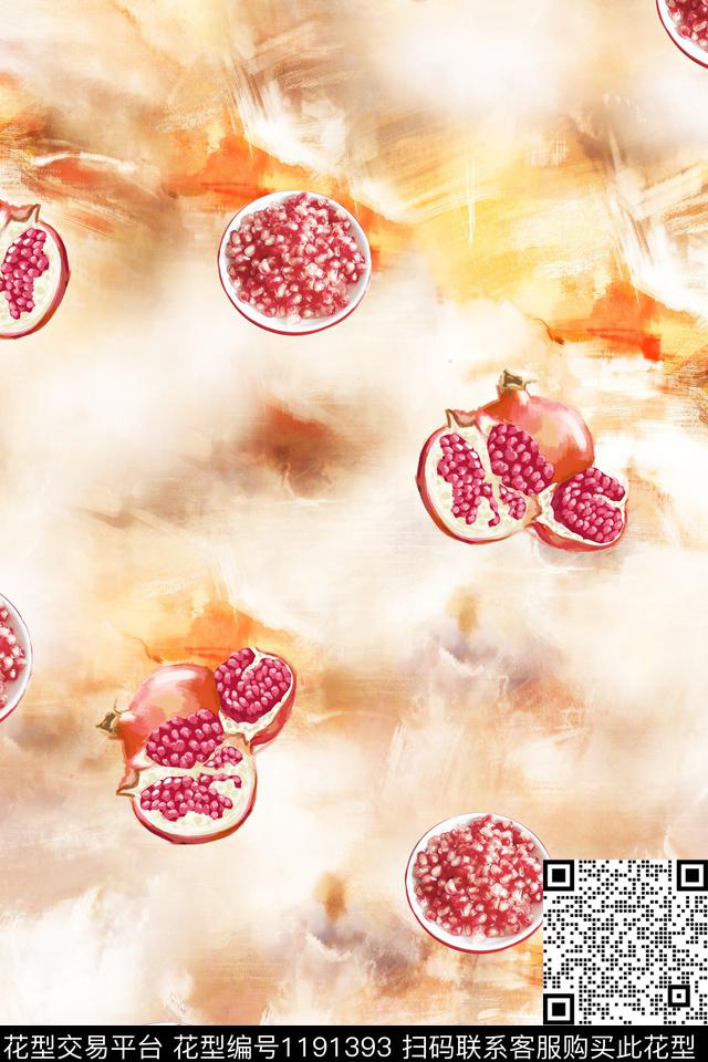 春夏华亿平台炫彩水果数码印花华亿平台下载（图片编号: 1191393） - 瓦栏（Walan）