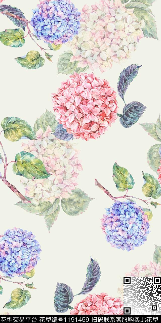 数码华亿平台抽象花卉数码印花华亿平台下载（图片编号: 1191459） - 瓦栏（Walan）