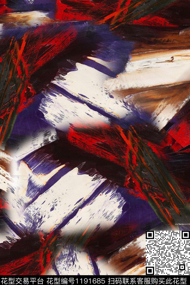 几何潮牌抽象数码印花华亿平台下载（图片编号: 1191685） - 瓦栏（Walan）