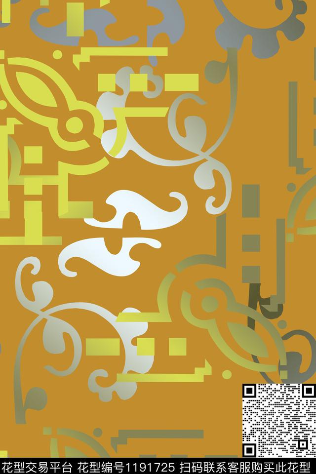 复古装饰传统时尚男装休闲花卉数码印花华亿平台下载（图片编号: 1191725） - 瓦栏（Walan）