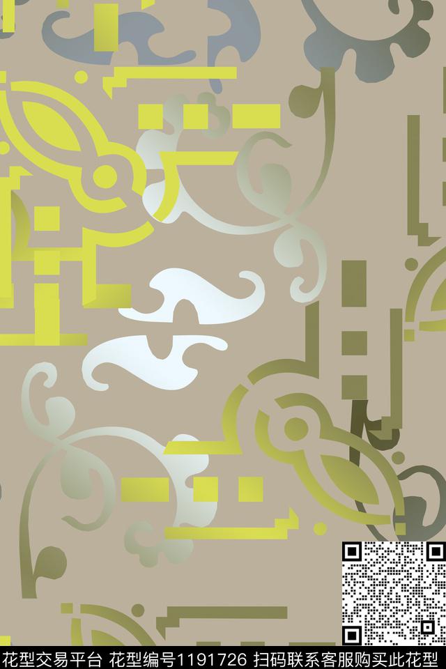 复古装饰传统时尚男装休闲花卉数码印花华亿平台下载（图片编号: 1191726） - 瓦栏（Walan）