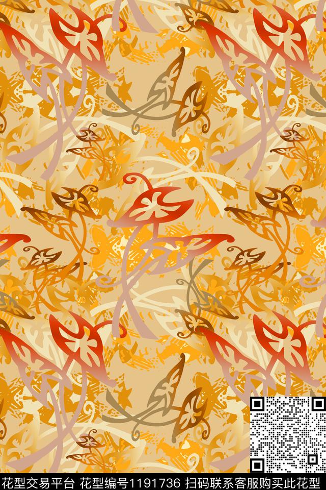 民族风复古装饰男装休闲花卉数码印花华亿平台下载（图片编号: 1191736） - 瓦栏（Walan）