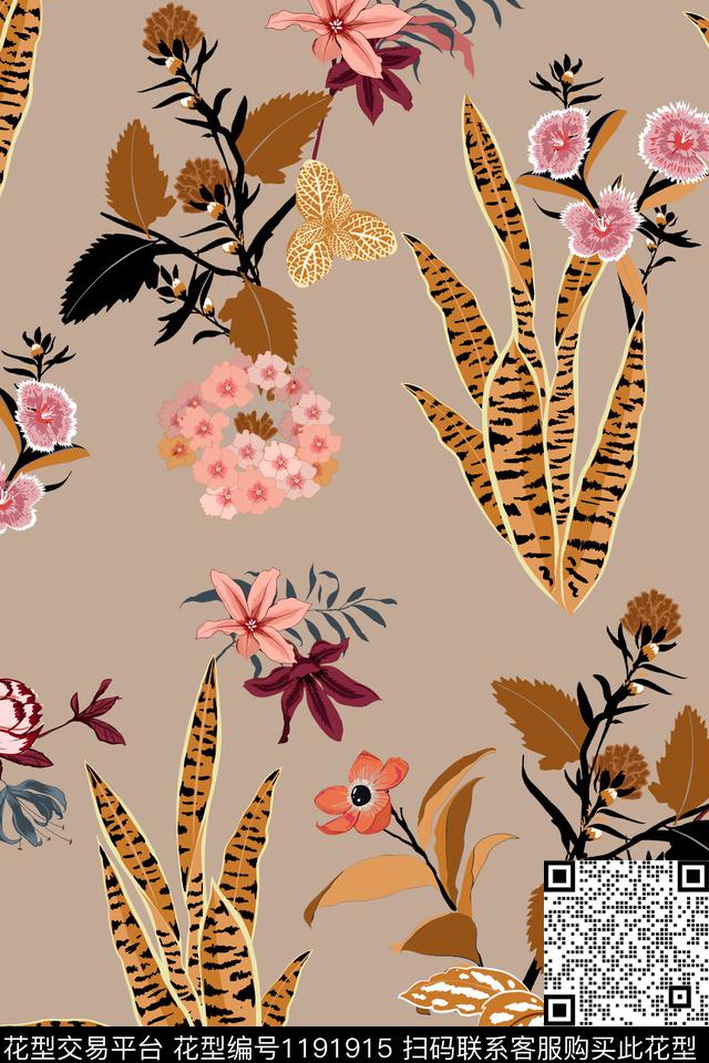 数码华亿平台花卉小碎花传统印花华亿平台下载（图片编号: 1191915） - 瓦栏（Walan）
