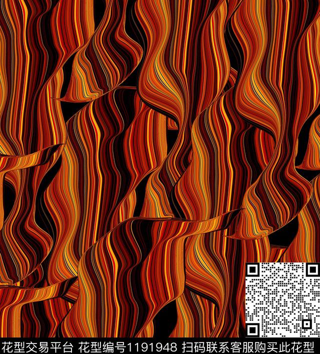 几何花卉复古数码印花华亿平台下载（图片编号: 1191948） - 瓦栏（Walan）