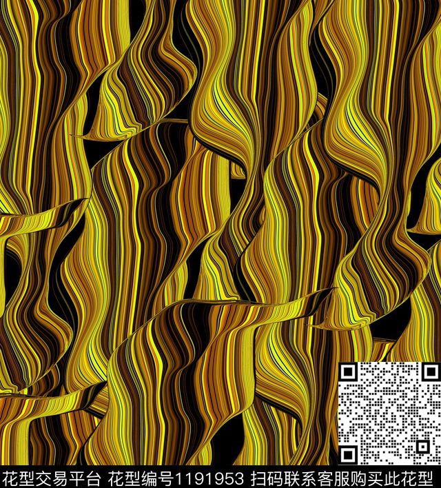 几何花卉复古数码印花华亿平台下载（图片编号: 1191953） - 瓦栏（Walan）