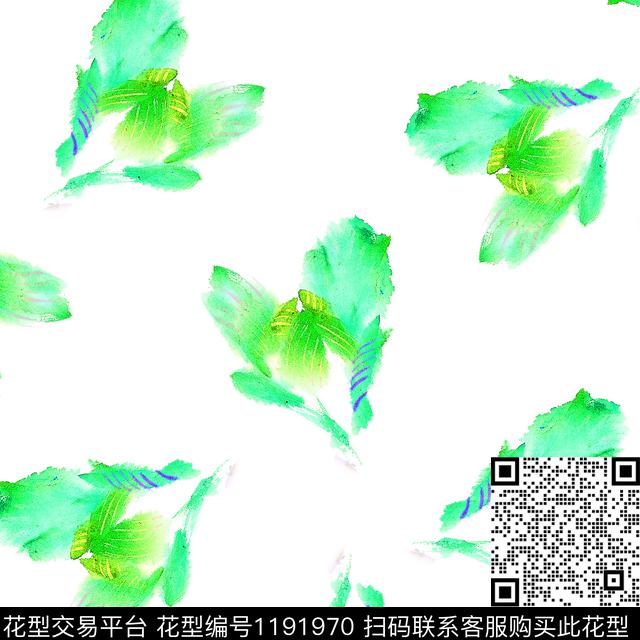 手绘花卉漂亮花卉数码印花华亿平台下载（图片编号: 1191970） - 瓦栏（Walan）