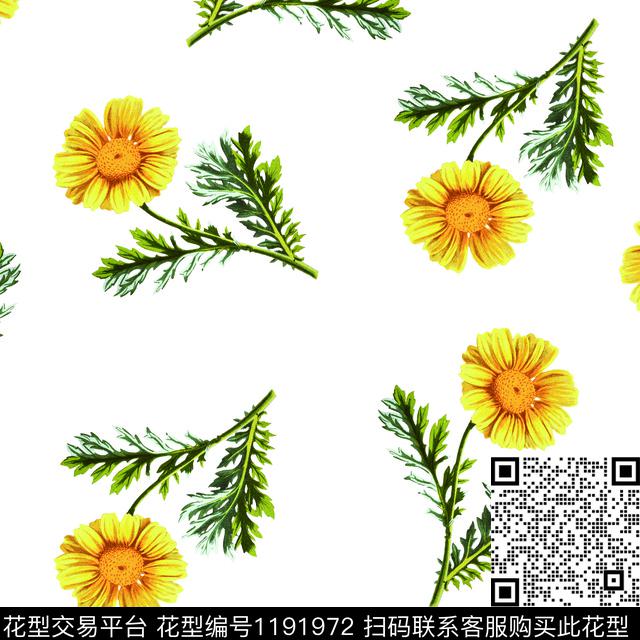 清爽底花卉可爱波点数码印花华亿平台下载（图片编号: 1191972） - 瓦栏（Walan）