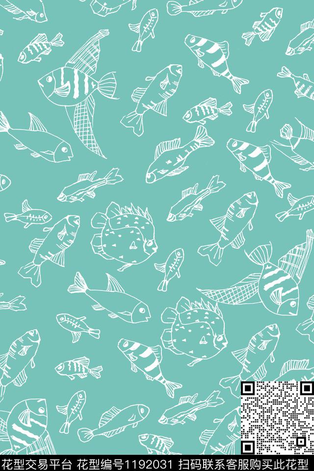 童装动物手绘传统印花华亿平台下载（图片编号: 1192031） - 瓦栏（Walan）