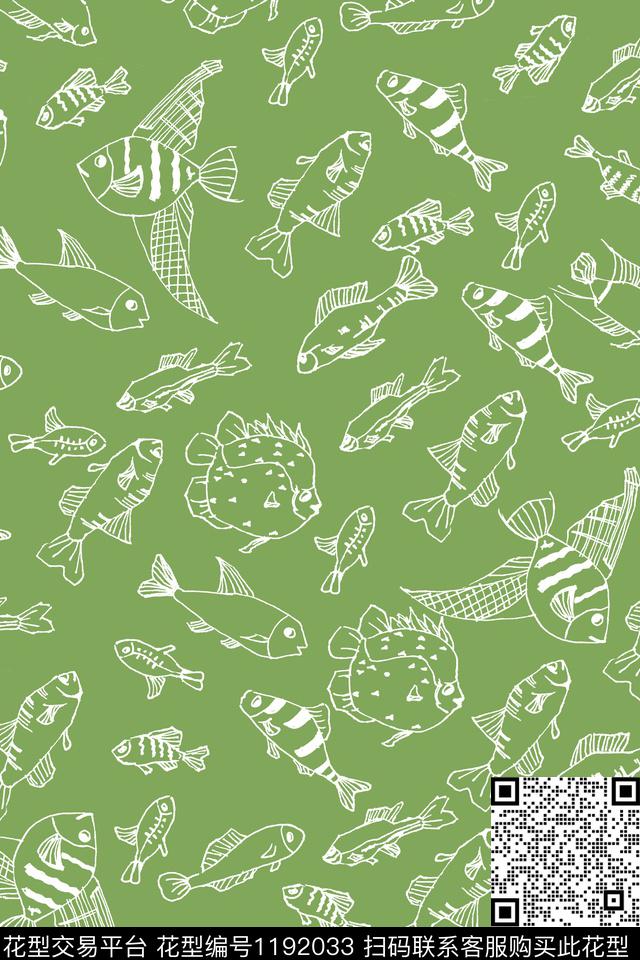 童装动物手绘传统印花华亿平台下载（图片编号: 1192033） - 瓦栏（Walan）