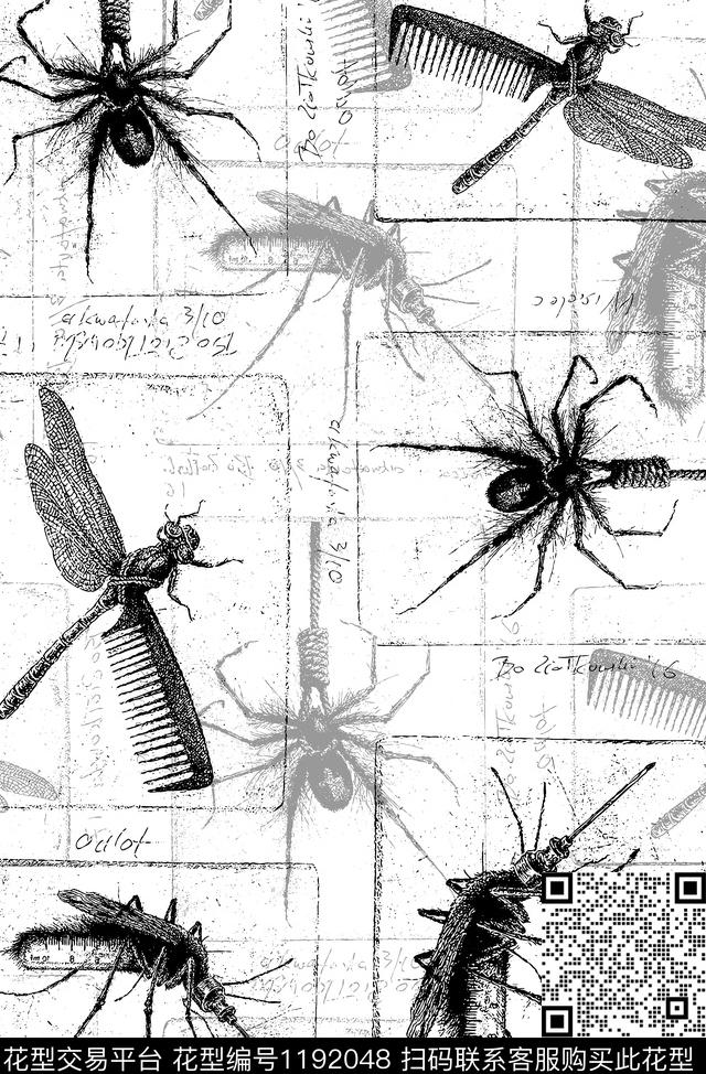 潮牌大牌风蜘蛛传统印花华亿平台下载（图片编号: 1192048） - 瓦栏（Walan）