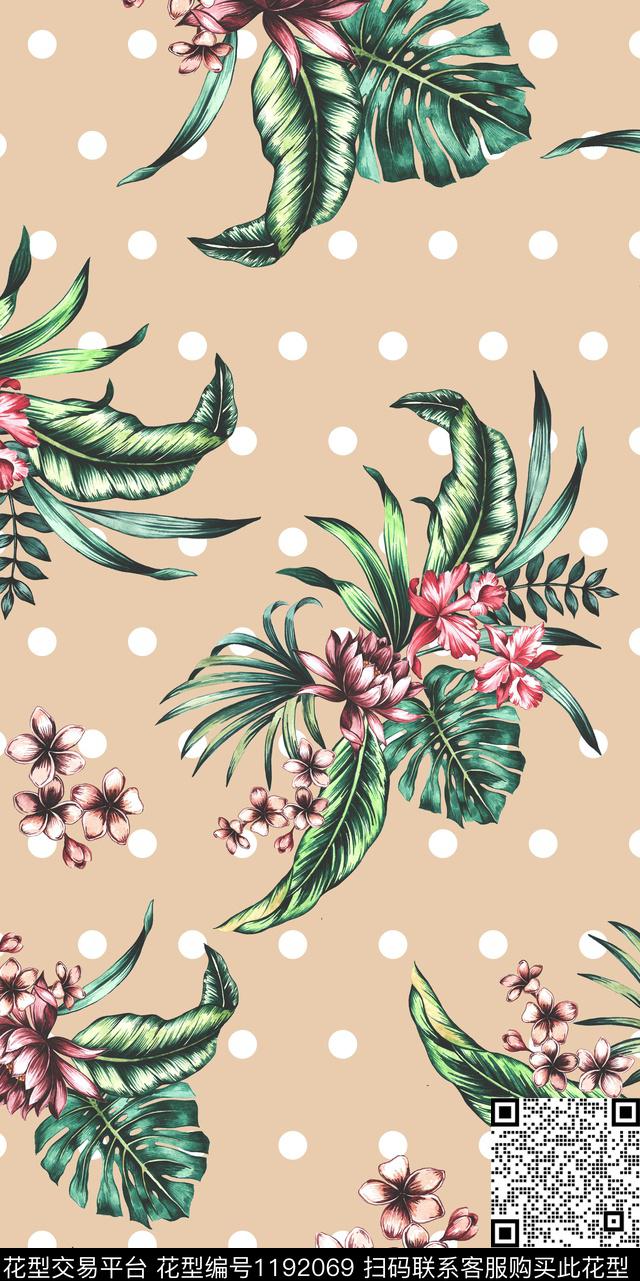 数码华亿平台手绘大牌风数码印花华亿平台下载（图片编号: 1192069） - 瓦栏（Walan）