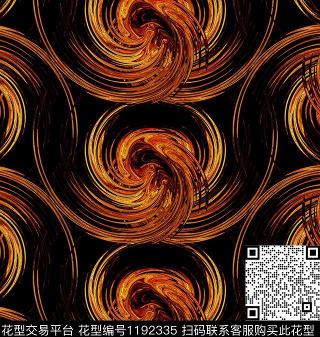 几何抽象花卉数码印花华亿平台下载（图片编号: 1192335） - 瓦栏（Walan）