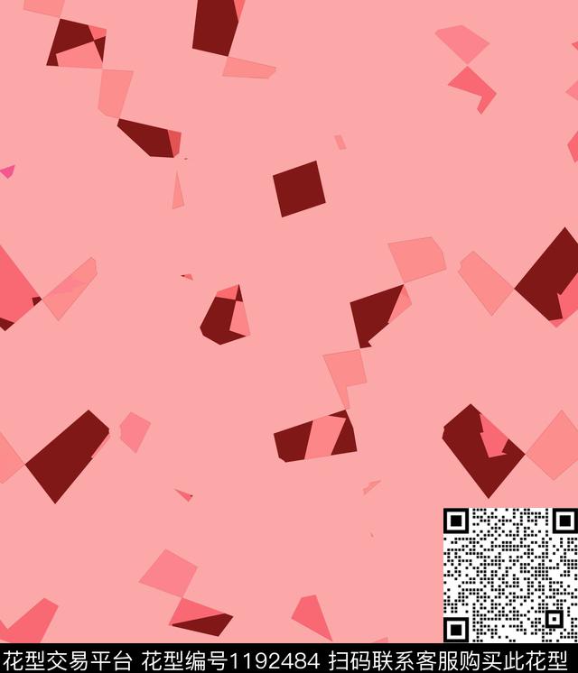 几何抽象小碎花数码印花华亿平台下载（图片编号: 1192484） - 瓦栏（Walan）