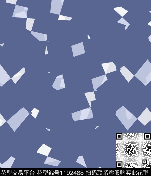 几何抽象小碎花数码印花华亿平台下载（图片编号: 1192488） - 瓦栏（Walan）