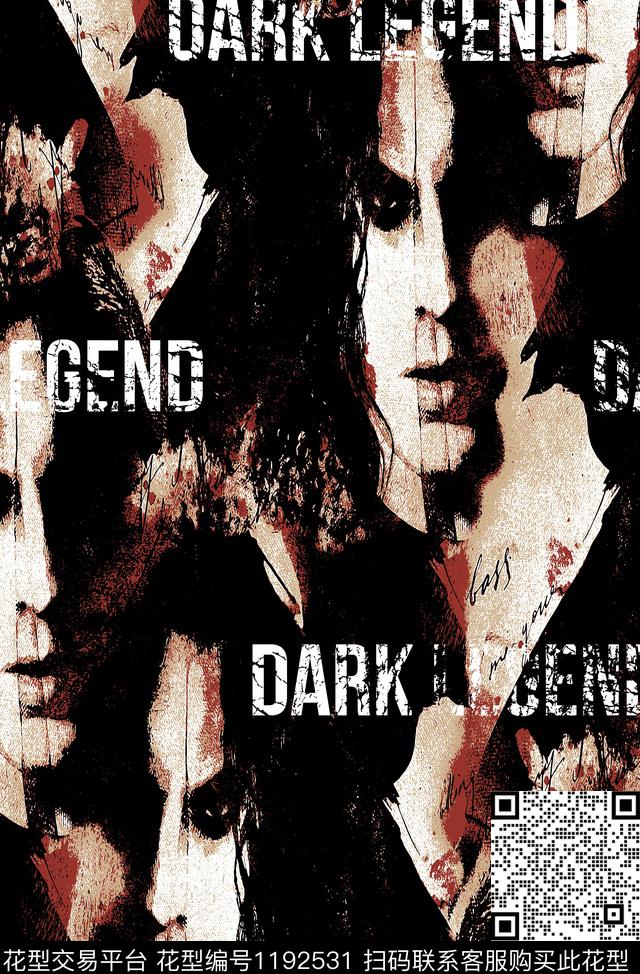 潮牌人物大牌风传统印花华亿平台下载（图片编号: 1192531） - 瓦栏（Walan）