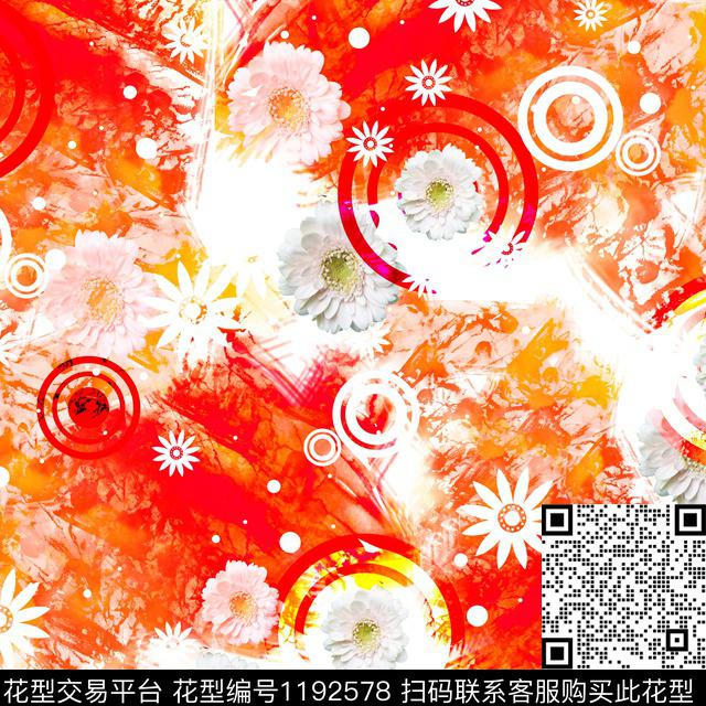 数码华亿平台抽象休闲数码印花华亿平台下载（图片编号: 1192578） - 瓦栏（Walan）