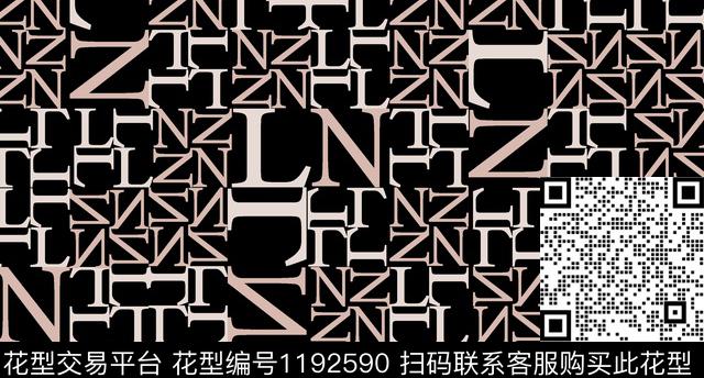 字母文字简欧传统印花华亿平台下载（图片编号: 1192590） - 瓦栏（Walan）