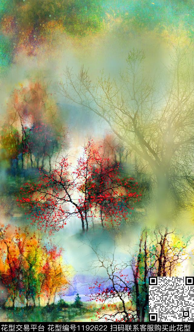 花卉肌理风景景观数码印花华亿平台下载（图片编号: 1192622） - 瓦栏（Walan）