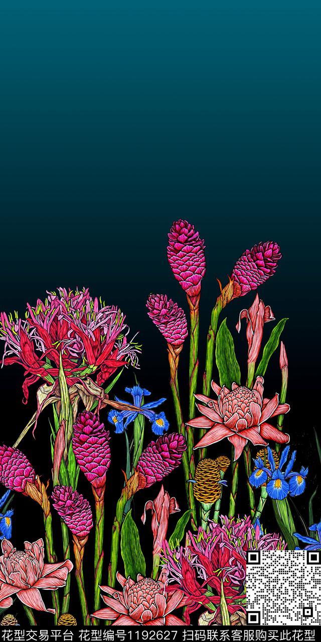 花卉肌理风景景观数码印花华亿平台下载（图片编号: 1192627） - 瓦栏（Walan）