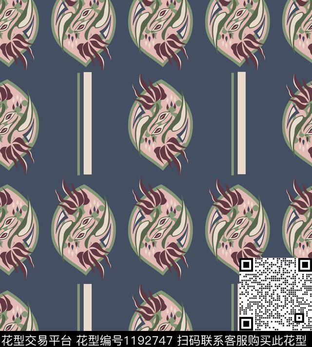 花卉小碎花撞色传统印花华亿平台下载（图片编号: 1192747） - 瓦栏（Walan）