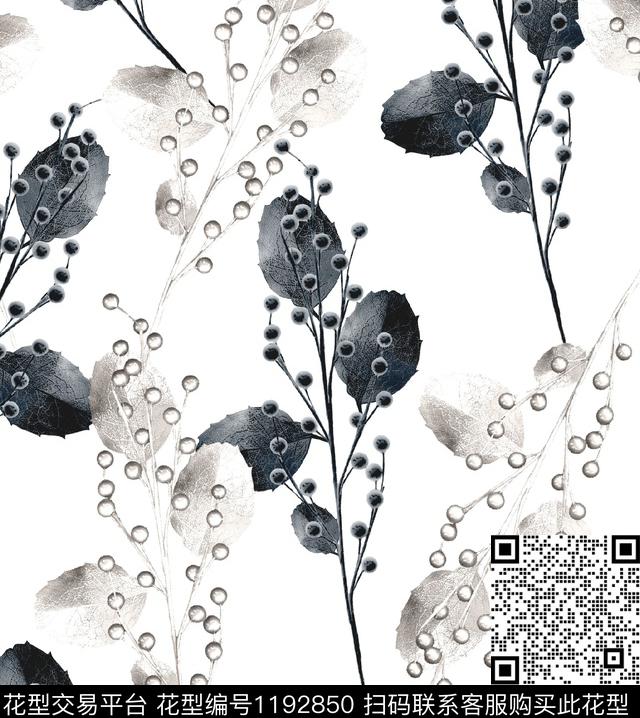 数码华亿平台女装清爽底花卉数码印花华亿平台下载（图片编号: 1192850） - 瓦栏（Walan）