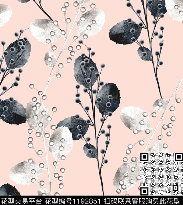 数码华亿平台女装清爽底花卉数码印花华亿平台下载（图片编号: 1192851） - 瓦栏（Walan）