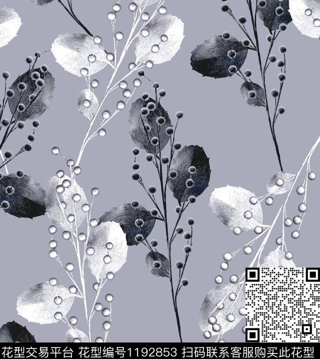 数码华亿平台女装清爽底花卉数码印花华亿平台下载（图片编号: 1192853） - 瓦栏（Walan）