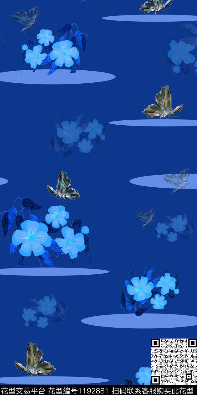 时尚女装花卉数码印花华亿平台下载（图片编号: 1192881） - 瓦栏（Walan）