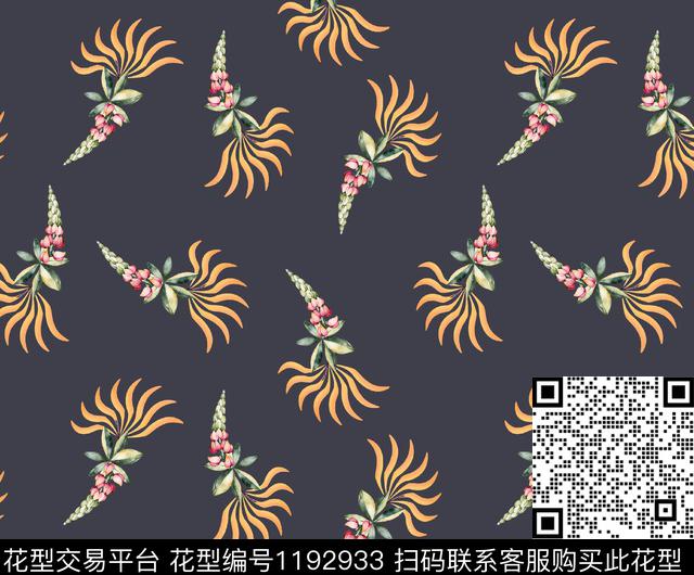 数码华亿平台女装清爽底花卉数码印花华亿平台下载（图片编号: 1192933） - 瓦栏（Walan）