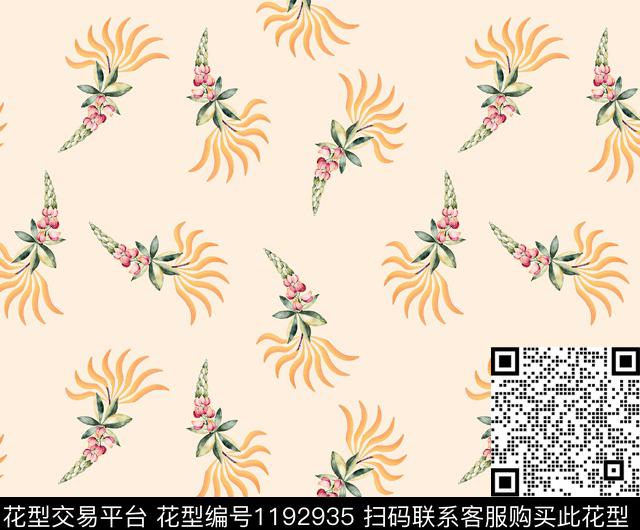 数码华亿平台女装清爽底花卉数码印花华亿平台下载（图片编号: 1192935） - 瓦栏（Walan）