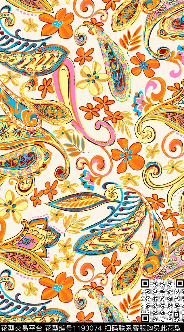 数码华亿平台抽象大牌风数码印花华亿平台下载（图片编号: 1193074） - 瓦栏（Walan）