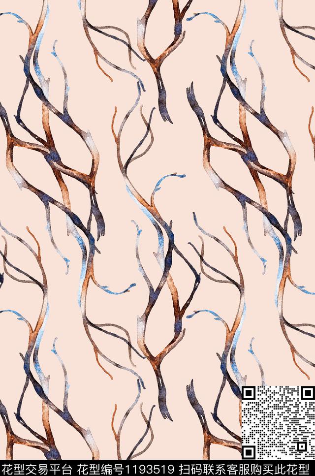 数码华亿平台女装绿植树叶数码印花华亿平台下载（图片编号: 1193519） - 瓦栏（Walan）