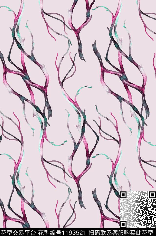 数码华亿平台女装绿植树叶数码印花华亿平台下载（图片编号: 1193521） - 瓦栏（Walan）